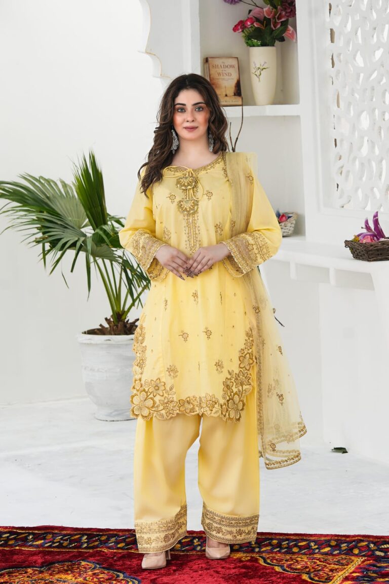 Wester 3Pc - Embroidered Lawn Dress